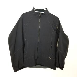 Outdoor Research Women Windstopper Softshell Jacket Sz L Black Fleece Lined‎